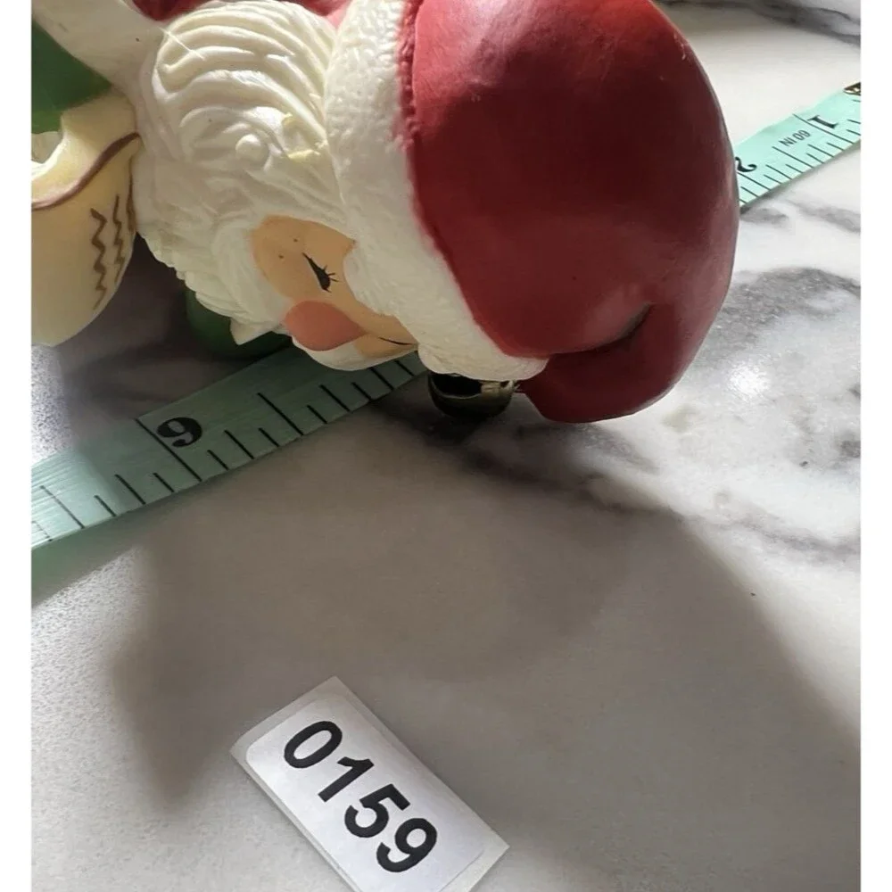 VTG Hallmark SANTA WITH CHRISTMAS LIST Stocking Hanger /Holder